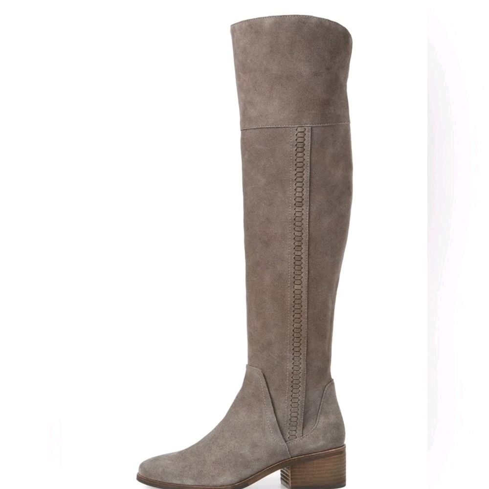 Vince Camuto Kreesell Knee High Boot Regular Calf M Grey Size 7.5 Suede - Picture 2 of 11